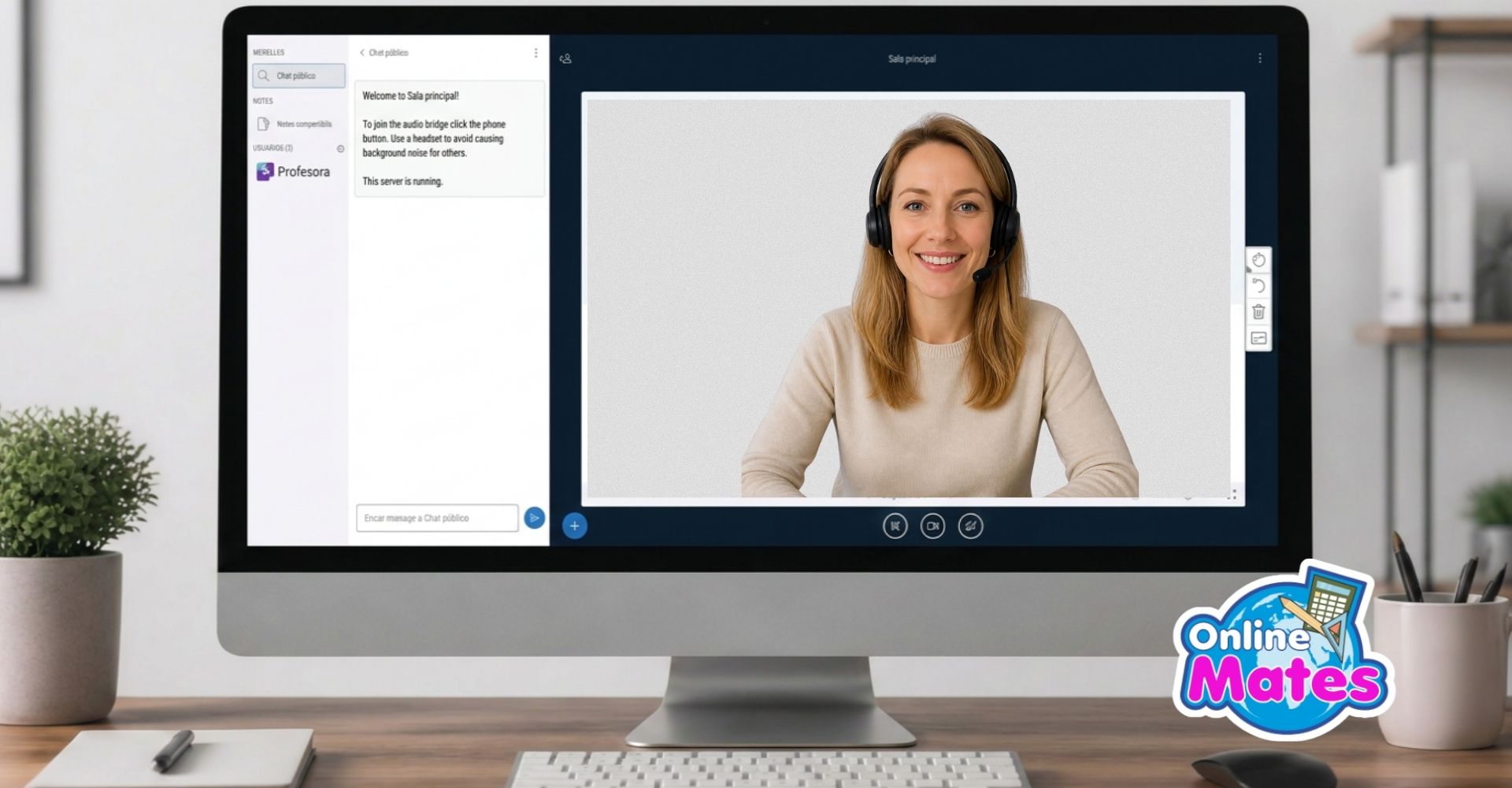 Aulas virtuales propias y tecnología en Online Mates